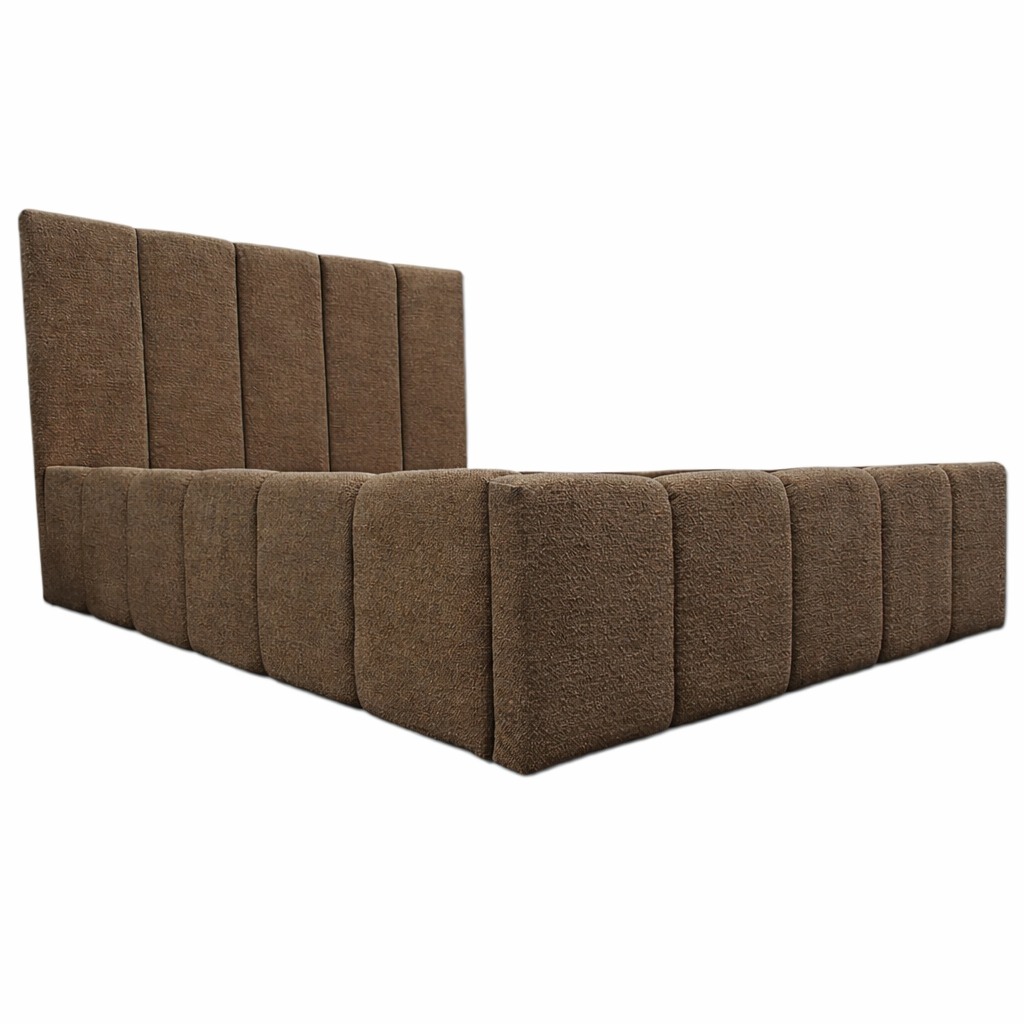 Łóżko tapicerowane NEVADA z pojemnikiem miękki zagłówek