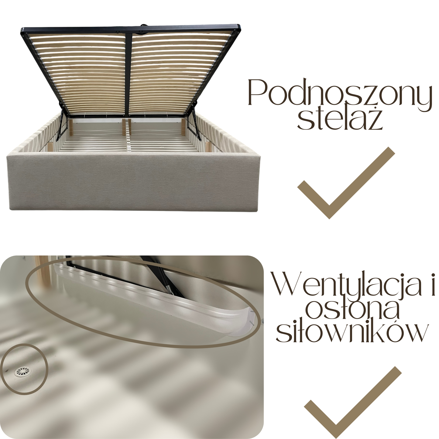 Łóżko tapicerowane ROMA