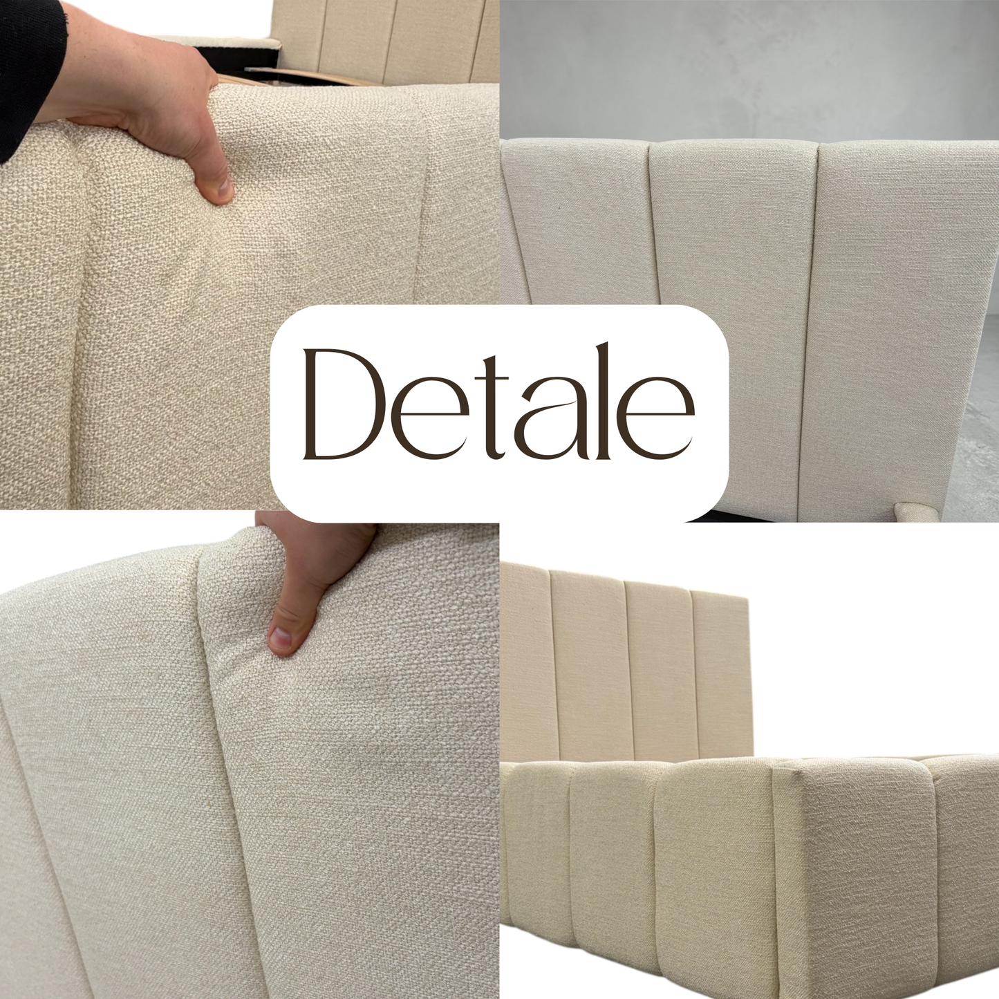 Łóżko tapicerowane NEVADA z pojemnikiem miękki zagłówek