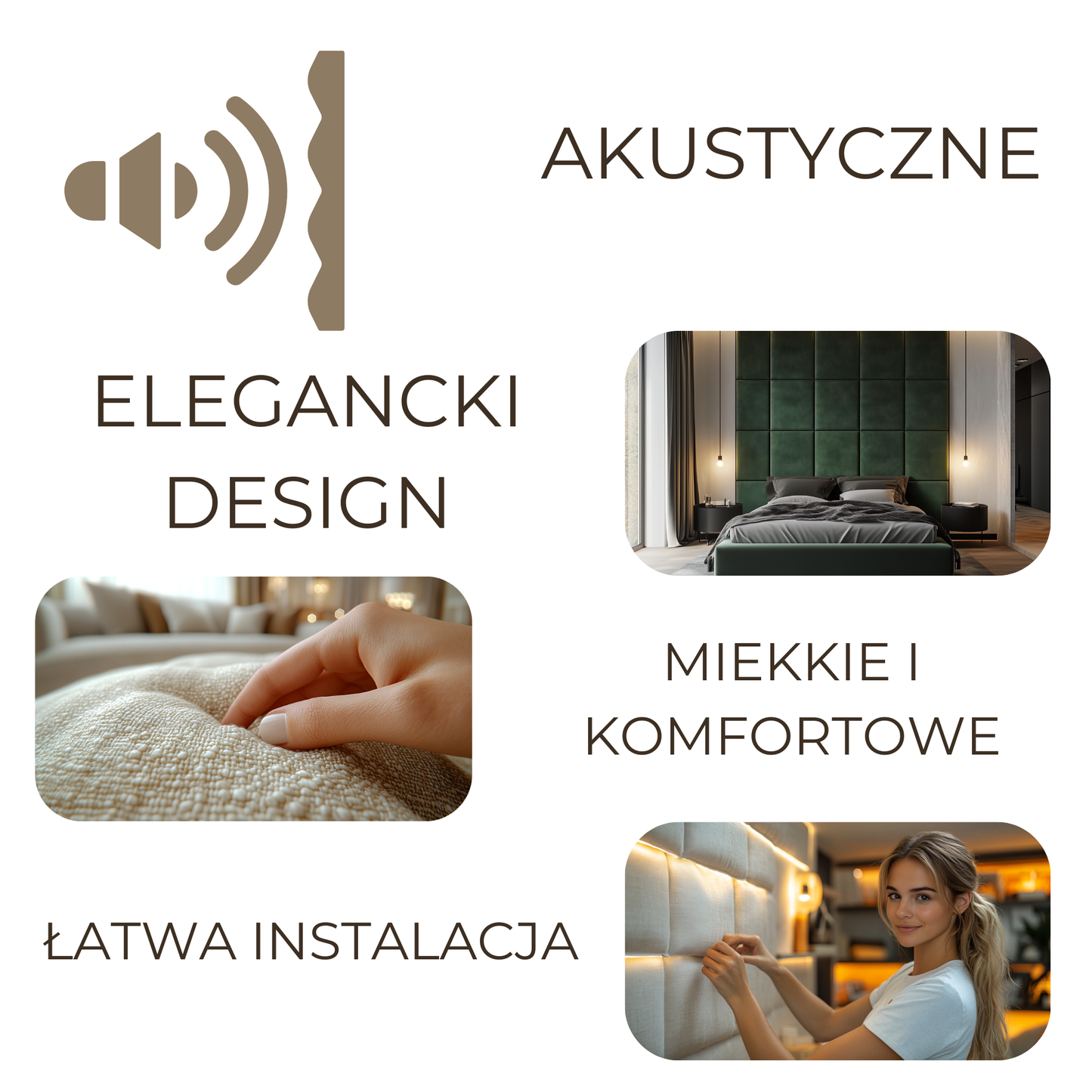 Panele Tapicerowane Prostokąt